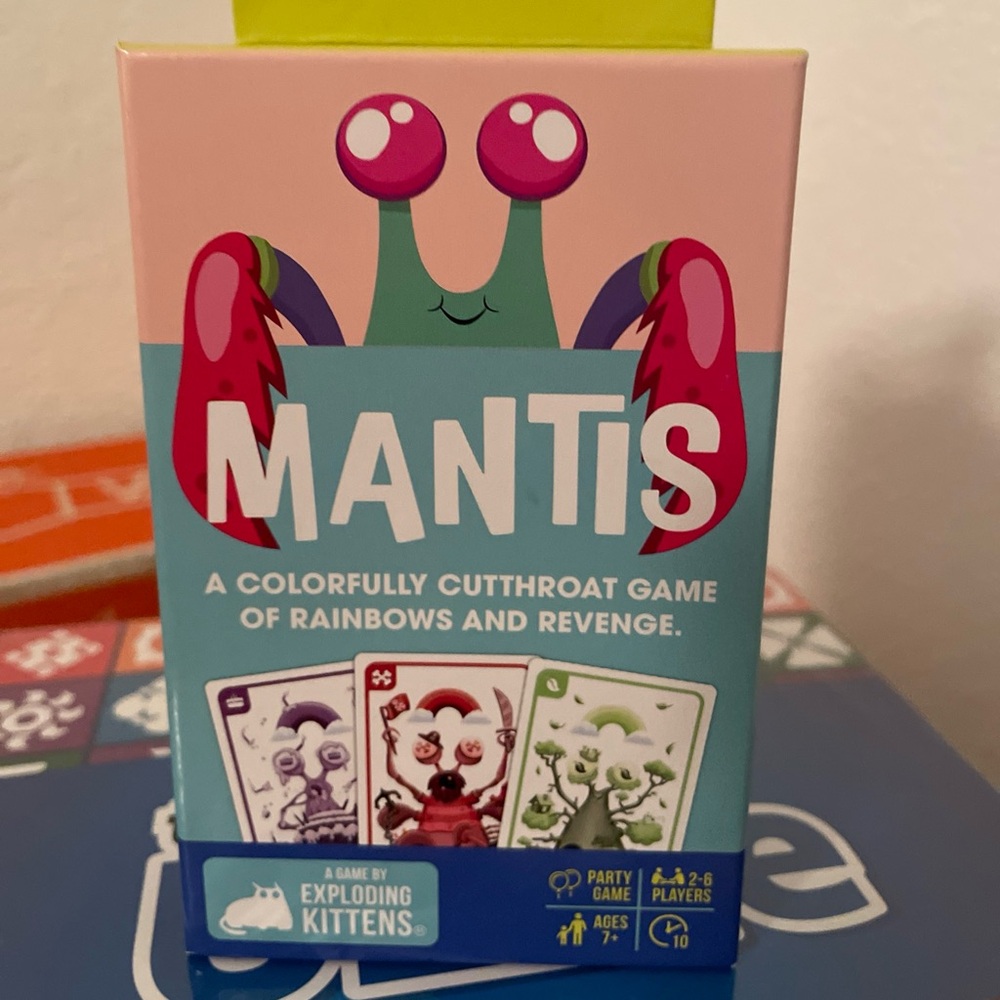 Exploding Kittens Mantis Card Game - Pink and Blue